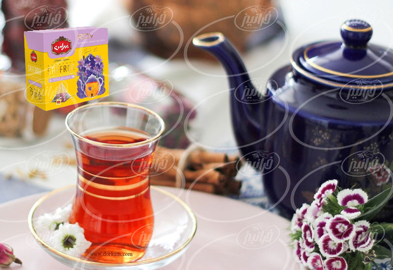مجموعه برای ارسال چای زعفرانی بهرامن ۱۲ تایی